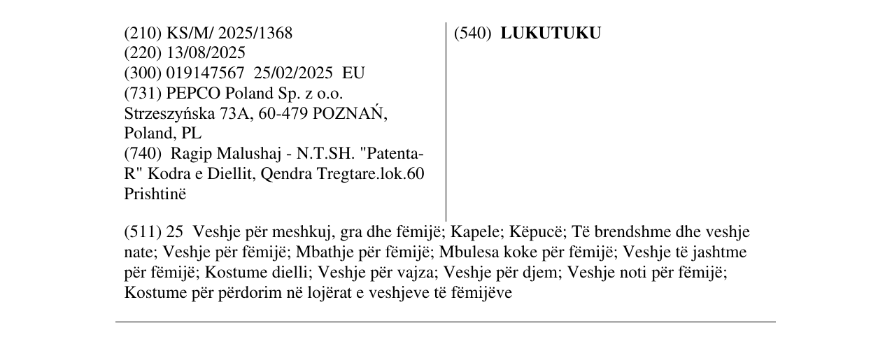Zëri i markës LUKUTUKU në buletin