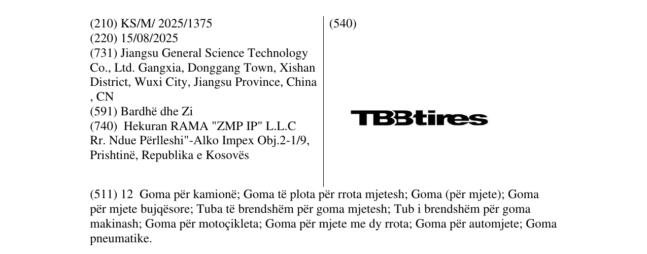 Zëri i markës TBBtires në buletin