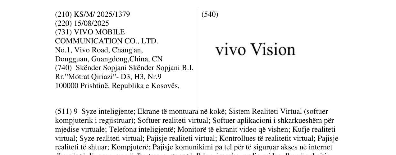 Zëri i markës vivo Vision në buletin
