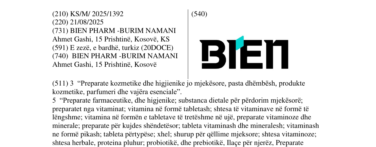 Zëri i markës BIEN në buletin