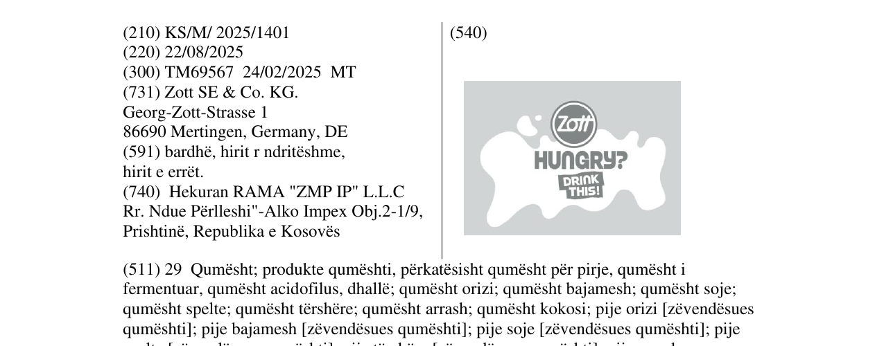 Zëri i markës HUNGRY? DRINK THIS! në buletin