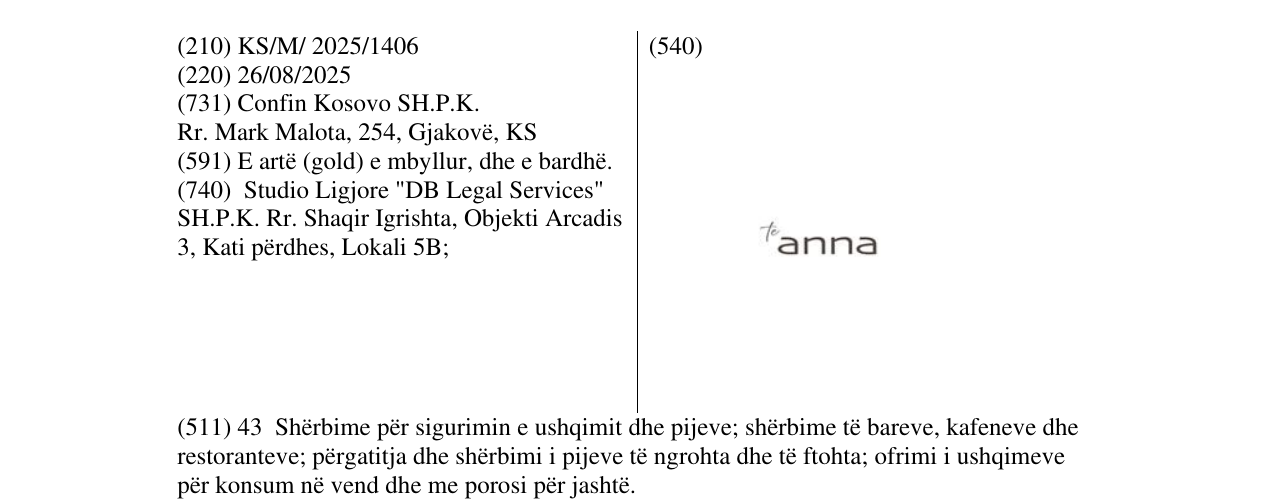 Zëri i markës anna në buletin