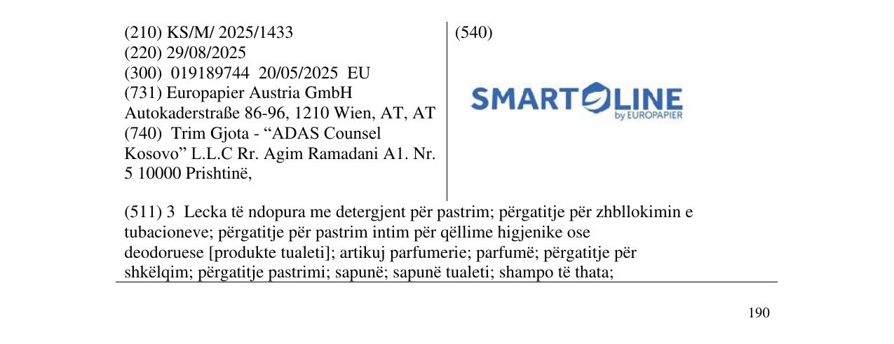 Zëri i markës SMART LINE BY EUROPAPIER në buletin