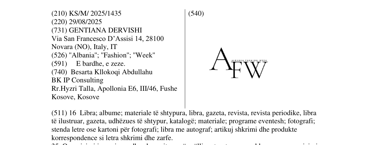 Zëri i markës AFW në buletin