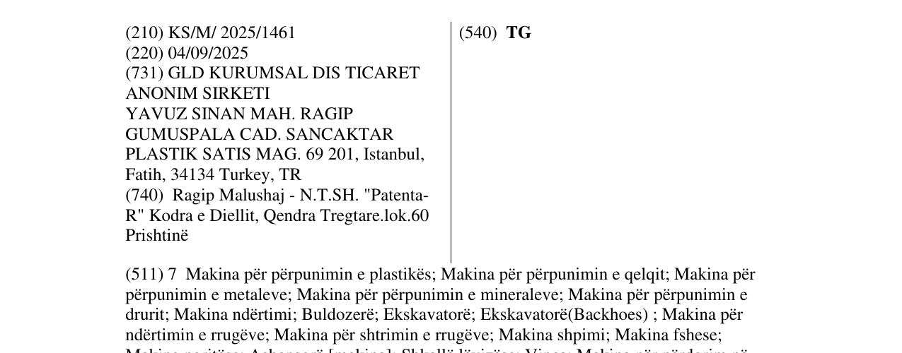 Zëri i markës TG në buletin