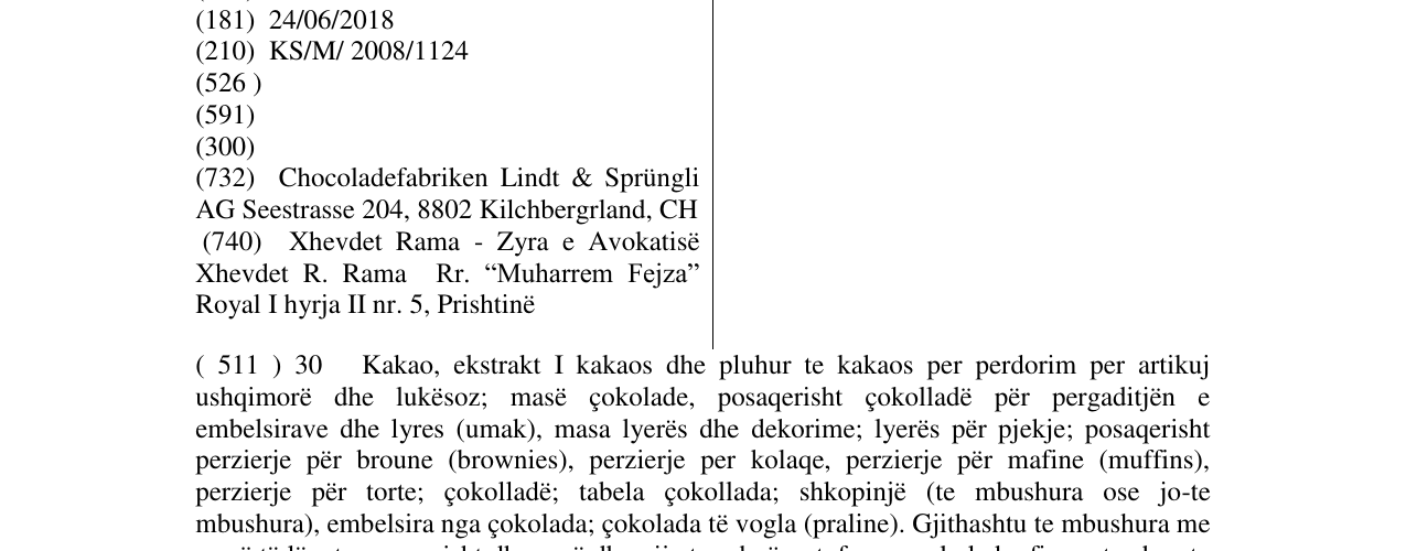 Zëri i markës LINDOR në buletin