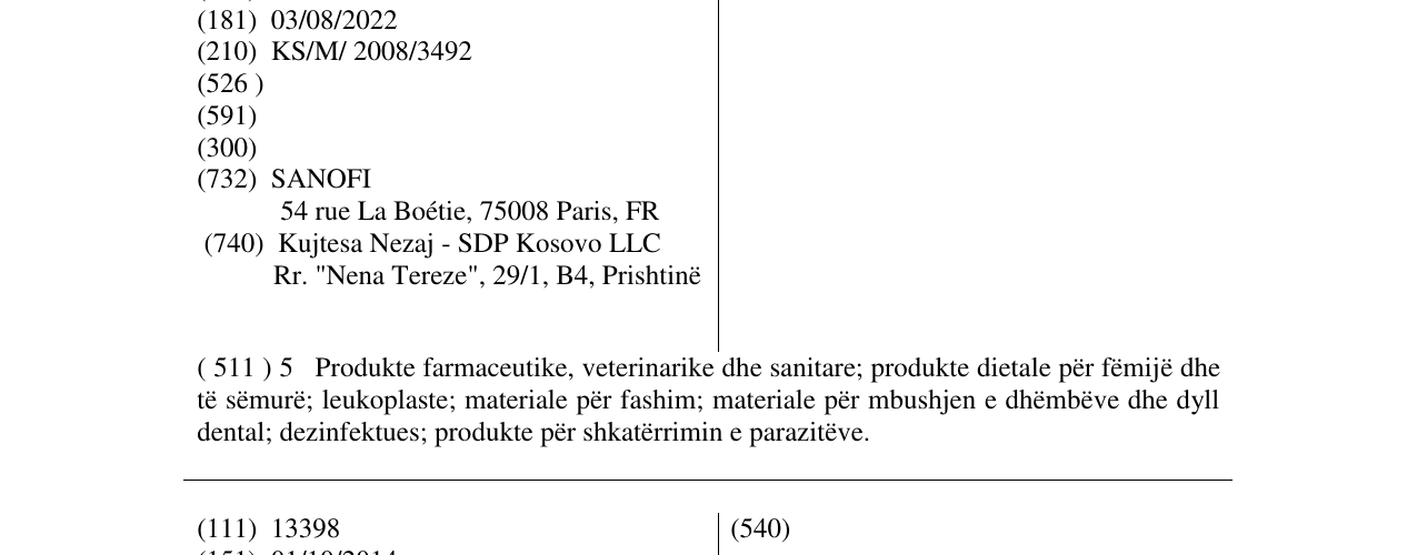 Zëri i markës MAGNE B6 në buletin