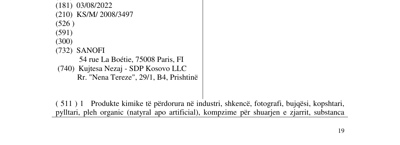 Zëri i markës MAXILASE në buletin