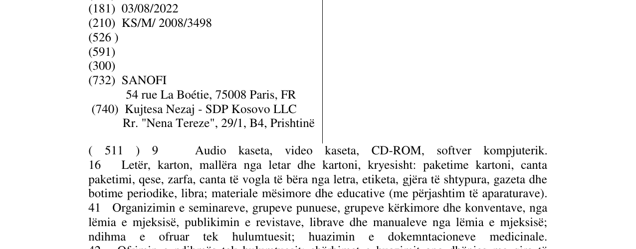Zëri i markës IMPACT MALARIA në buletin