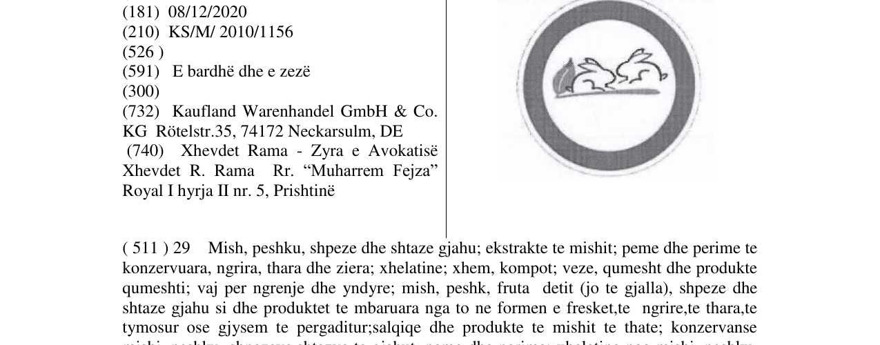 Zëri i markës Markë figurative në buletin