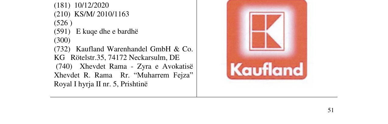 Zëri i markës Kaufland në buletin