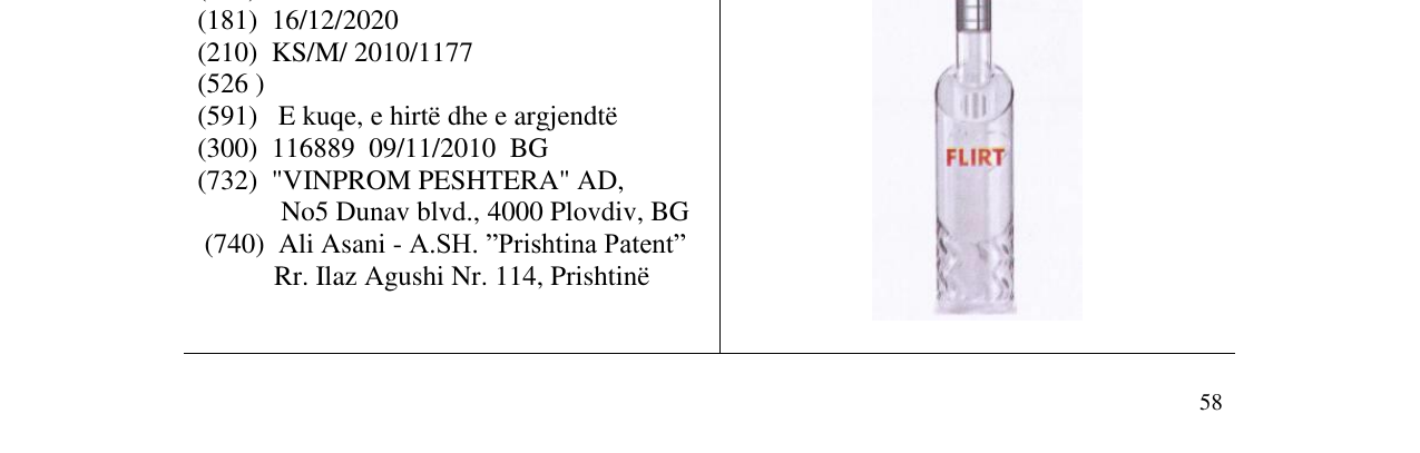 Zëri i markës FLIRT në buletin