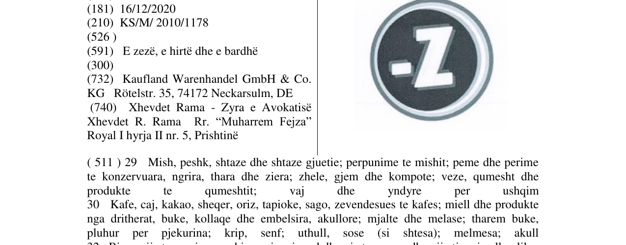 Zëri i markës -Z në buletin