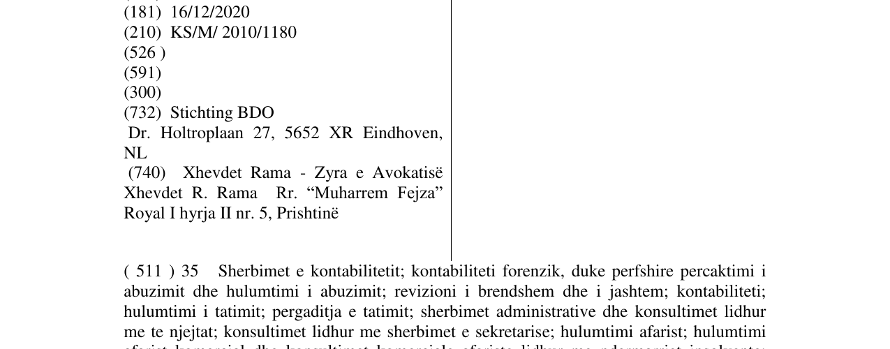 Zëri i markës BDO në buletin