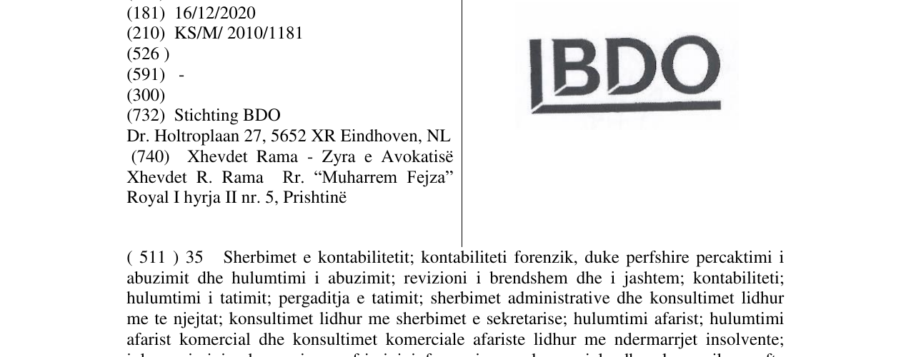Zëri i markës BDO në buletin