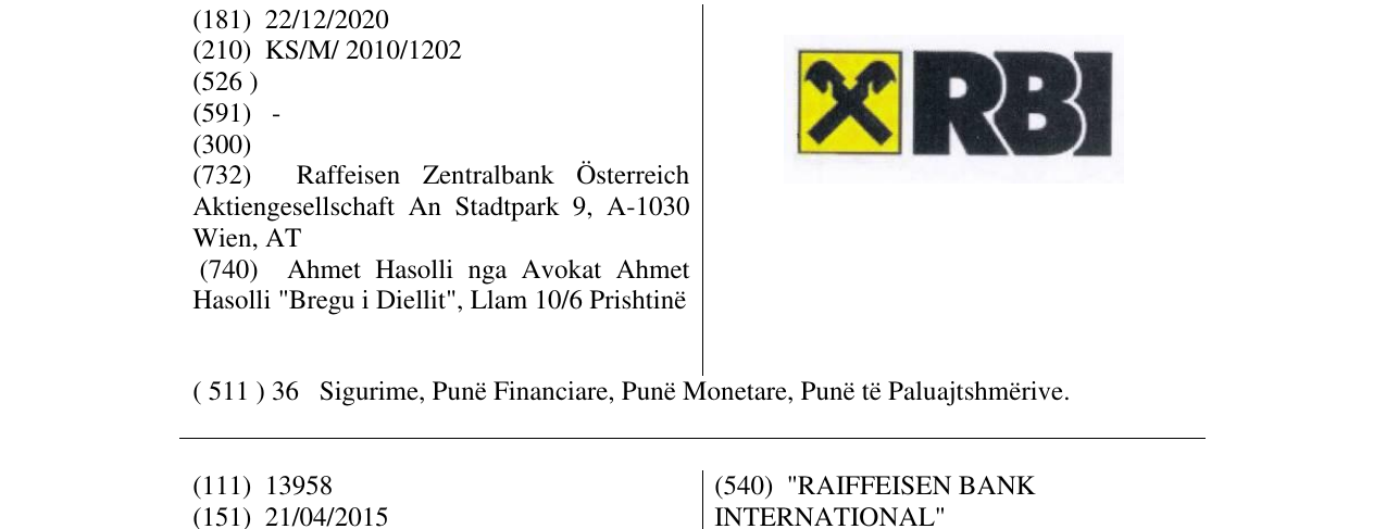 Zëri i markës RBI në buletin