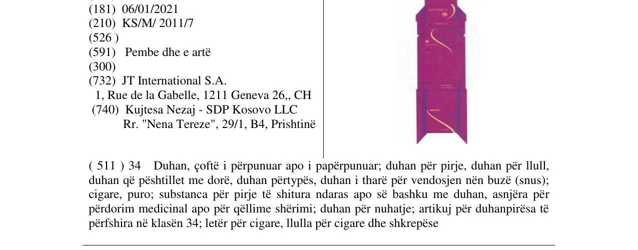 Zëri i markës Markë figurative në buletin