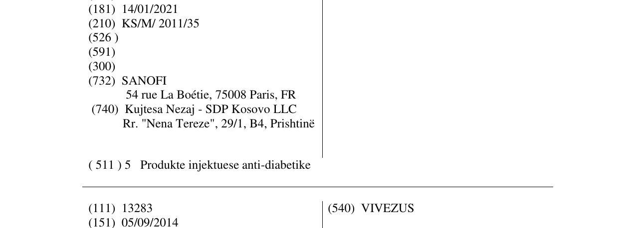Zëri i markës LYXUMIA në buletin