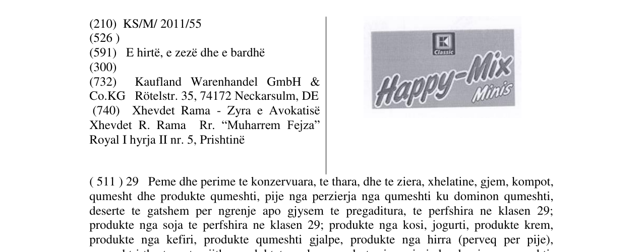 Zëri i markës Happy-Mix në buletin