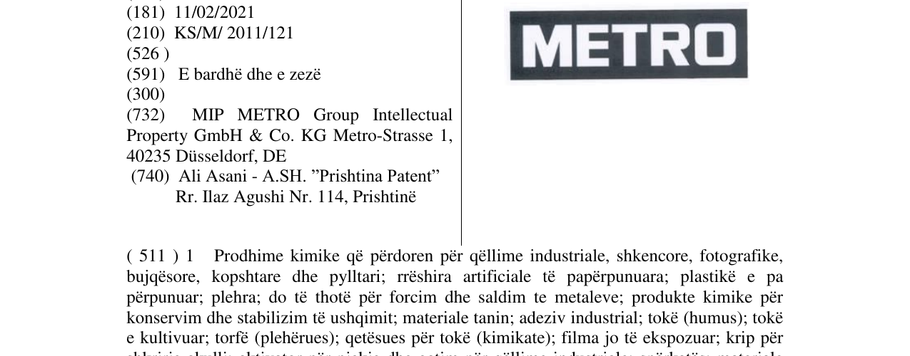 Zëri i markës METRO në buletin