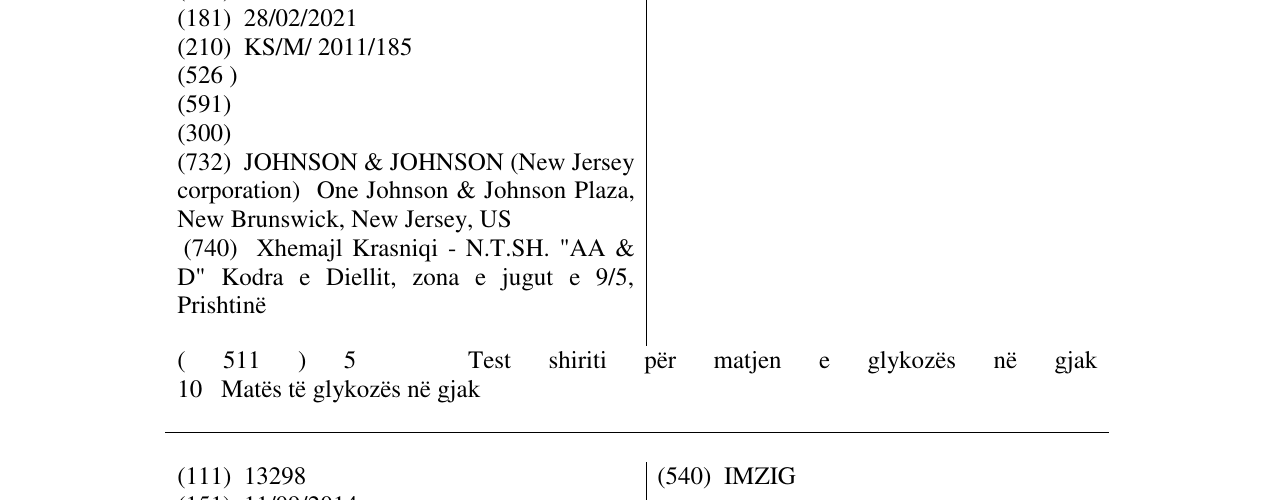 Zëri i markës ONETOUCH SELECT në buletin