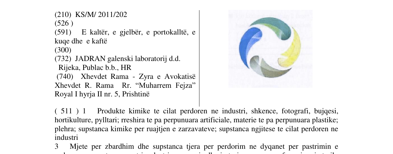 Zëri i markës Markë figurative në buletin