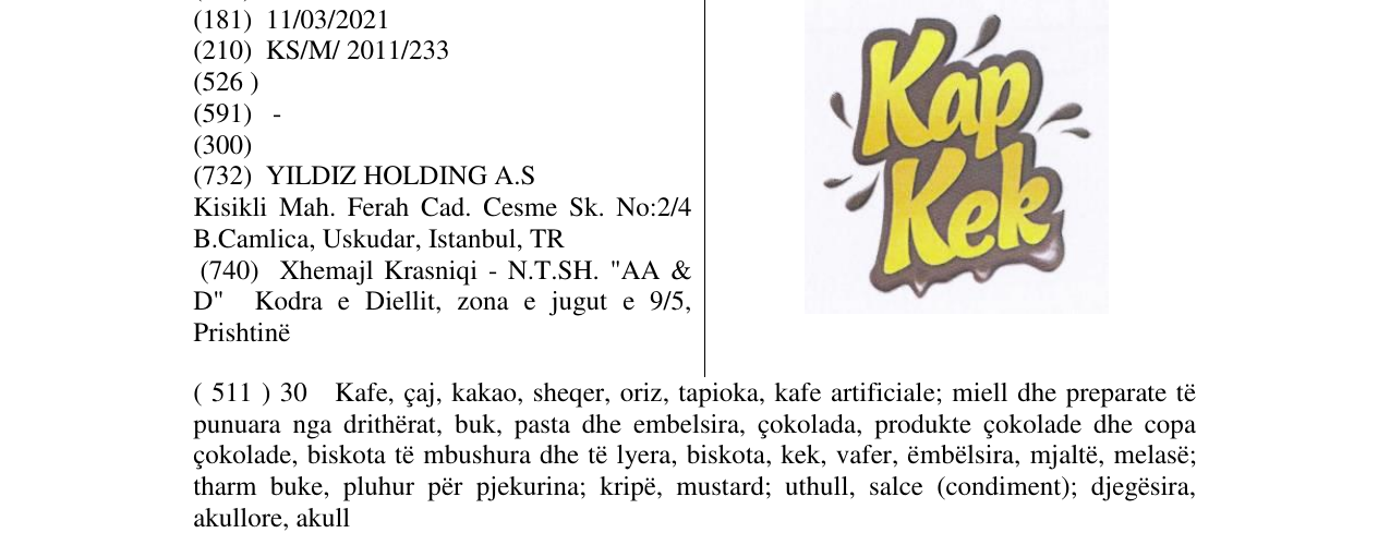 Zëri i markës Markë figurative në buletin