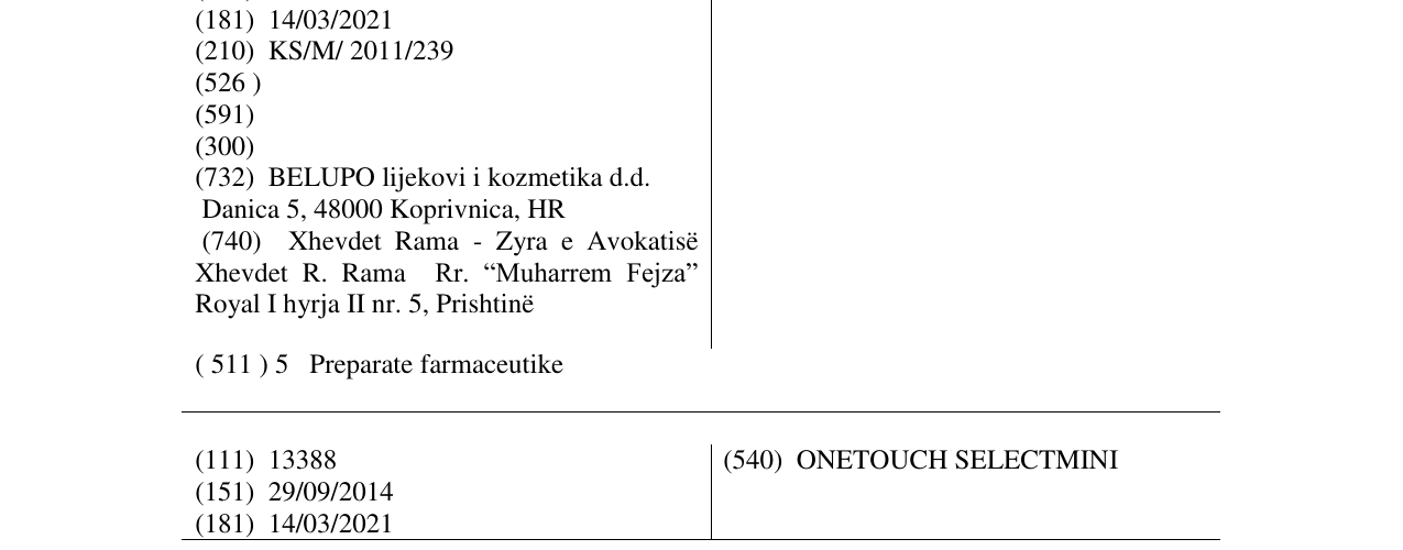 Zëri i markës MONLAST në buletin