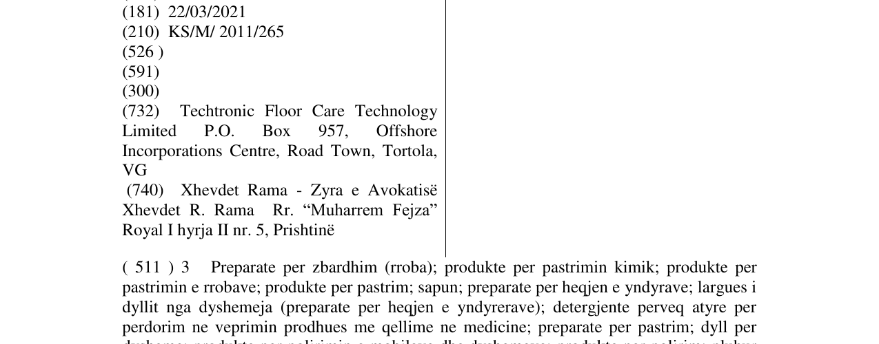 Zëri i markës VAX në buletin