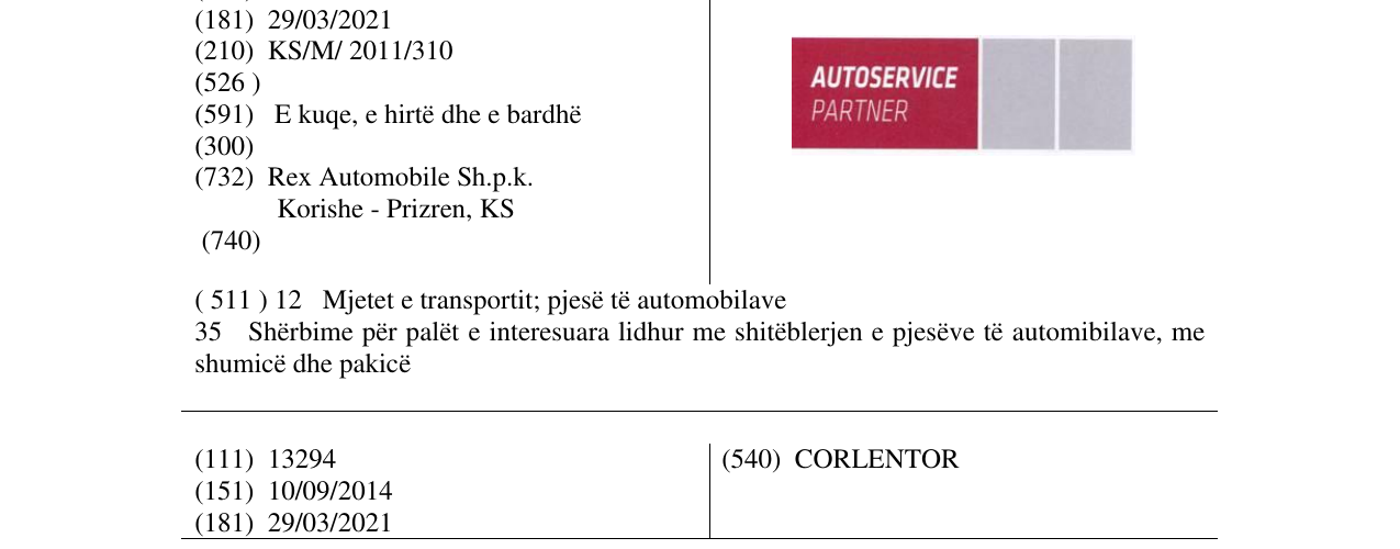 Zëri i markës Markë figurative në buletin