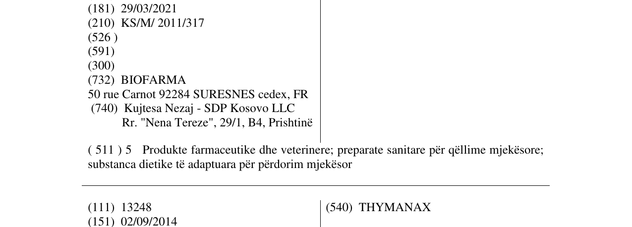Zëri i markës TERTENSIF në buletin