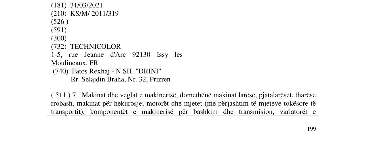 Zëri i markës THOMSON në buletin