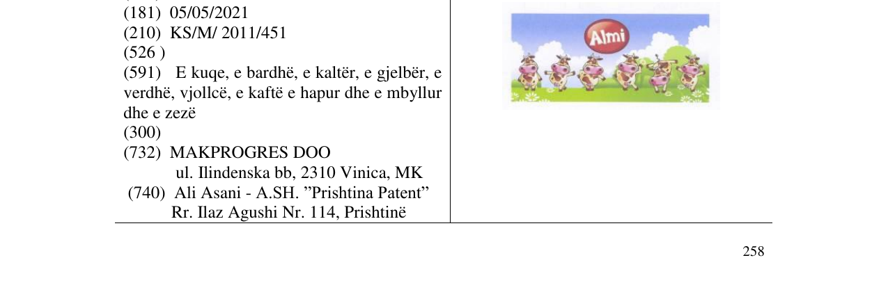 Zëri i markës Almi në buletin