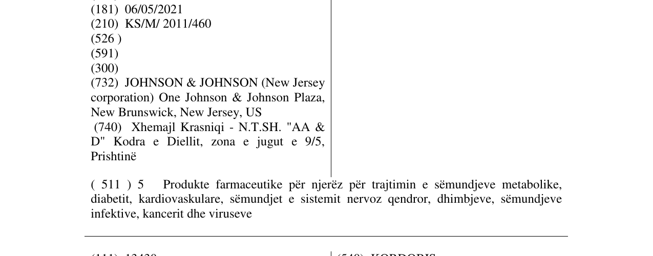 Zëri i markës QUIVERA në buletin