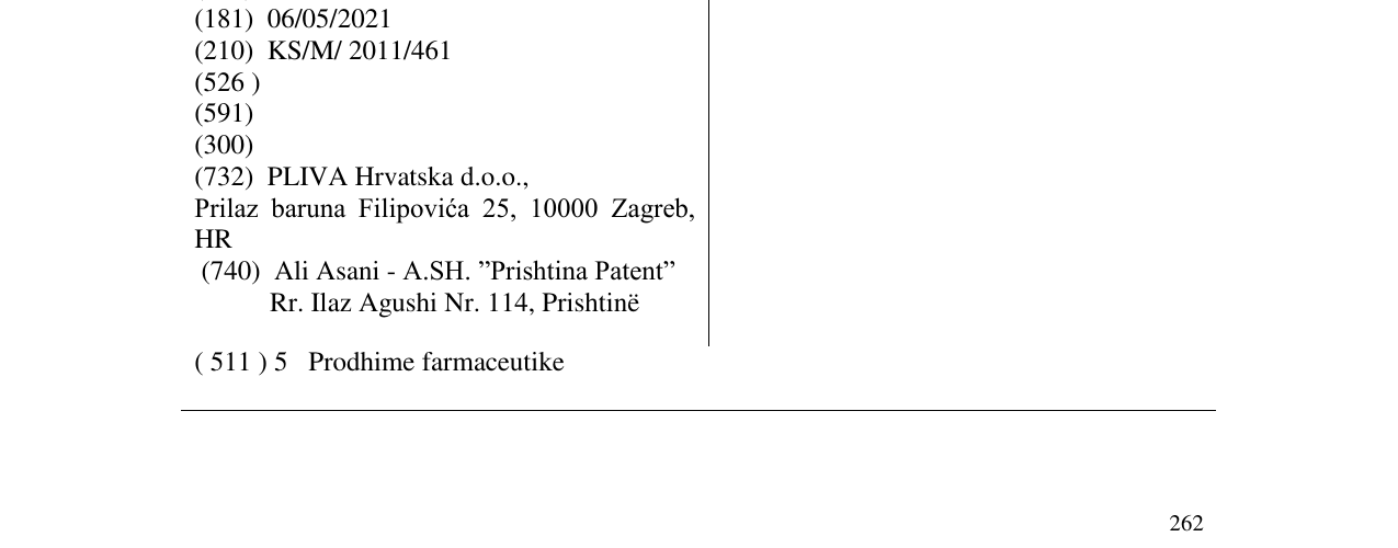 Zëri i markës KORDOBIS në buletin