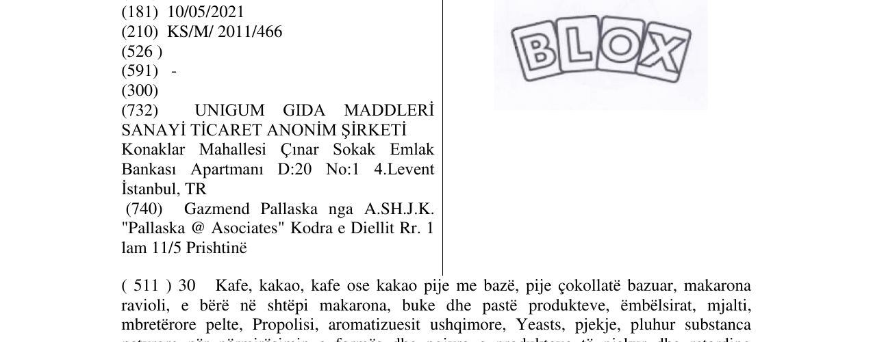Zëri i markës BLOX në buletin
