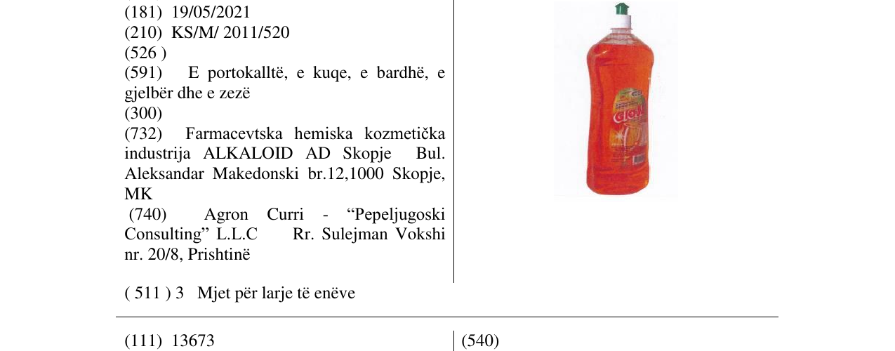 Zëri i markës Gloss në buletin