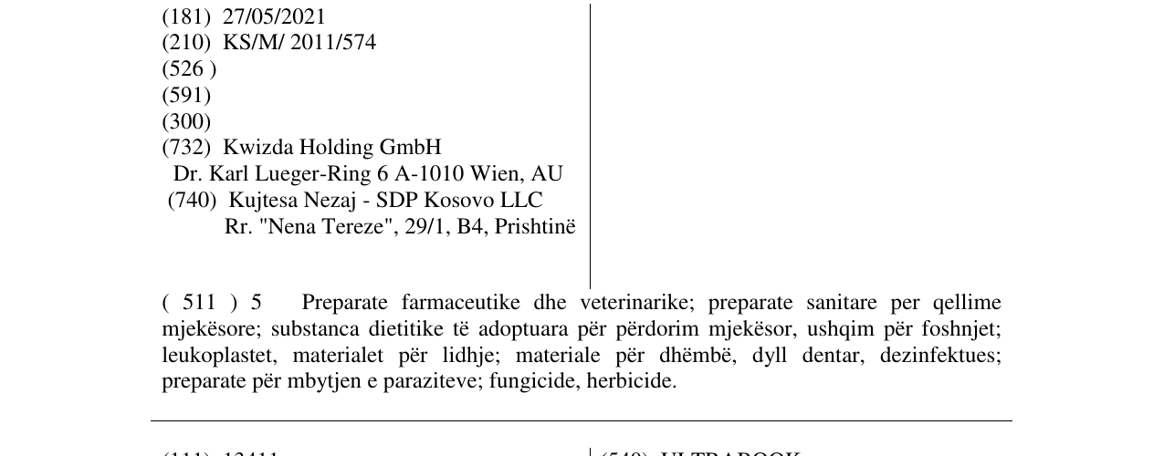 Zëri i markës BIOGELAT në buletin