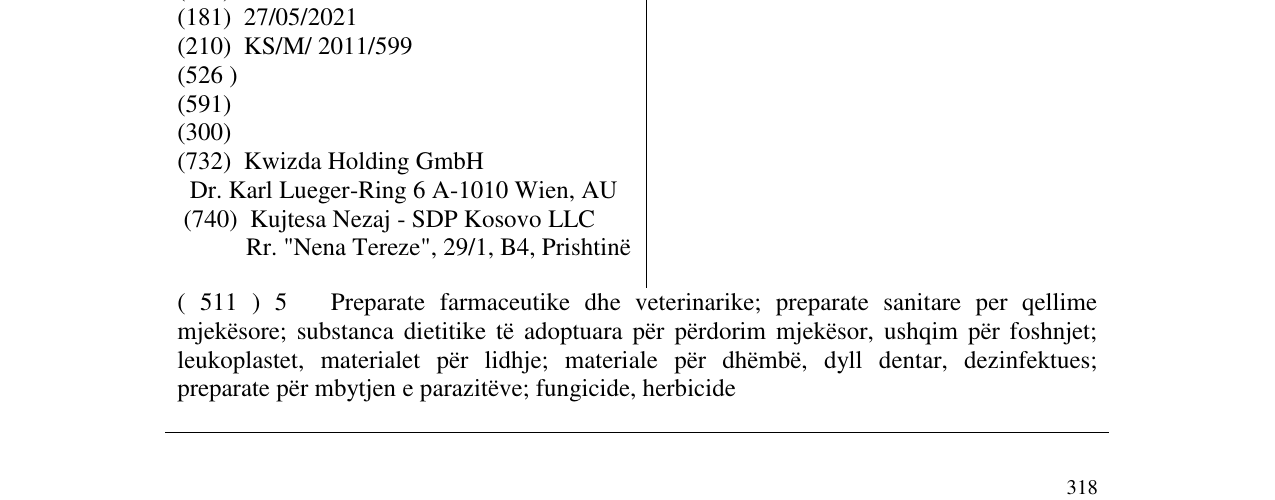 Zëri i markës ADOLORIN në buletin