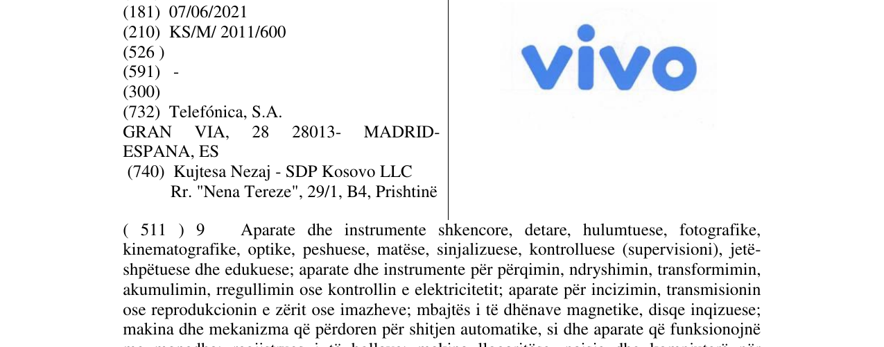 Zëri i markës VIVO në buletin