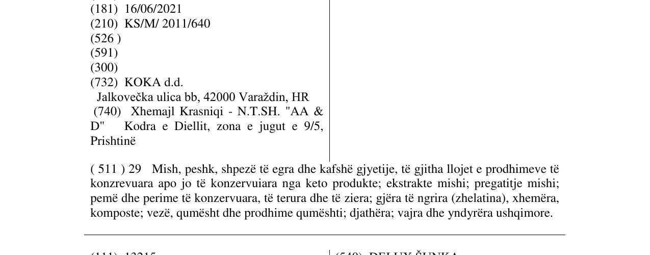 Zëri i markës ROZETO në buletin