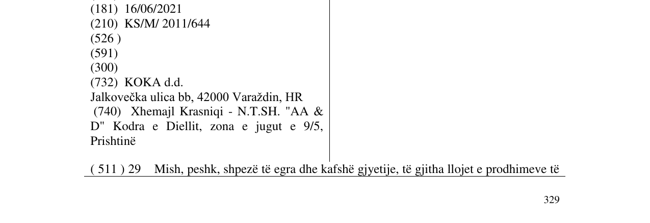 Zëri i markës POLIKO në buletin