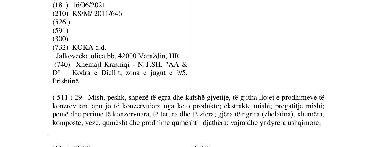Zëri i markës DIMCEK në buletin