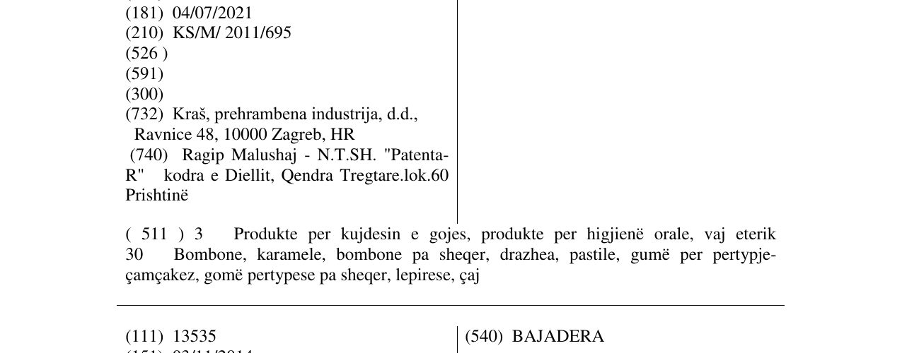 Zëri i markës BRONHI në buletin