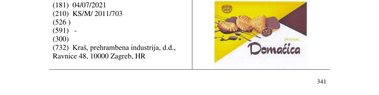 Zëri i markës Domaćica në buletin
