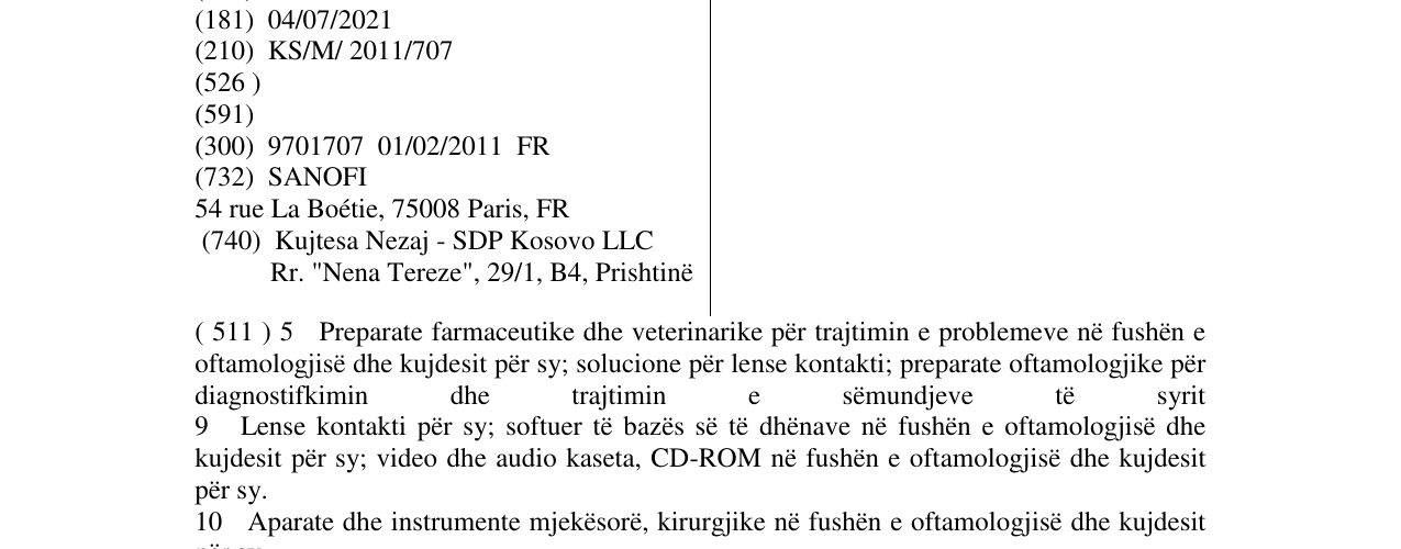 Zëri i markës EYENTIAL në buletin