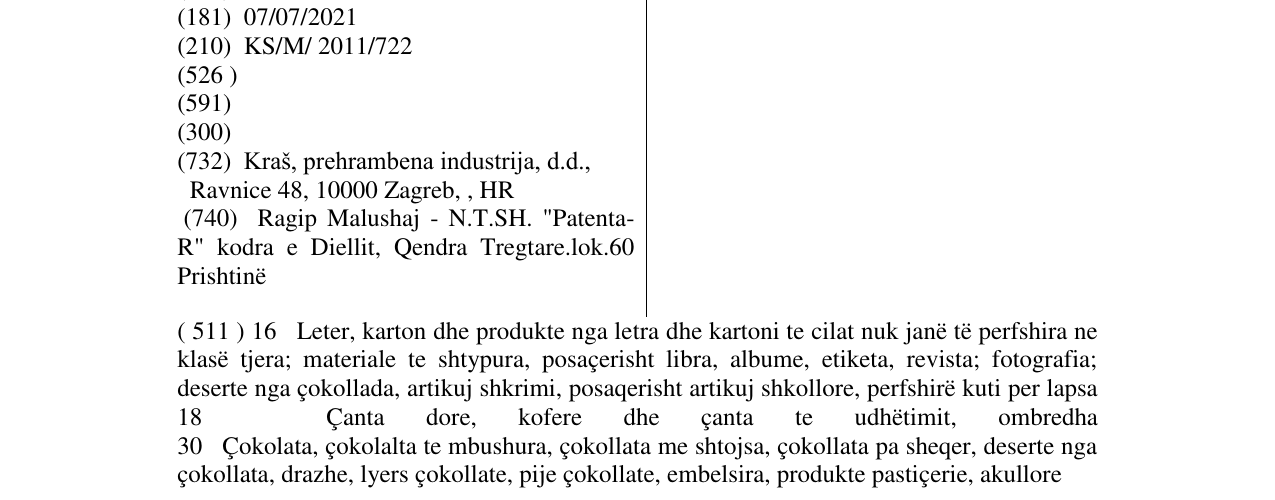 Zëri i markës DORINA ŢOKSA në buletin