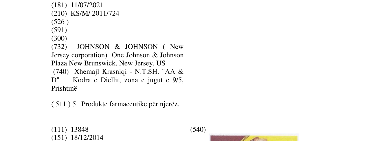 Zëri i markës MYTRIAD në buletin
