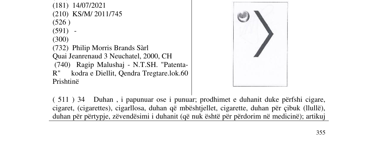 Zëri i markës Markë figurative në buletin