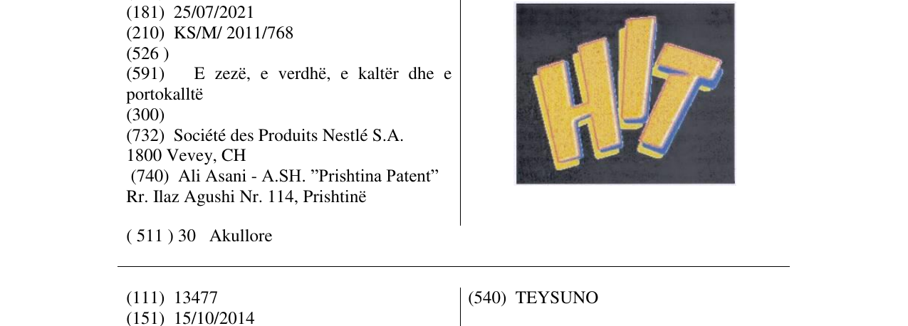 Zëri i markës HIT në buletin